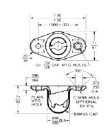turnlock 40R12-1 technical drawing