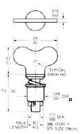 turnlock 1142007-44w technical drawing