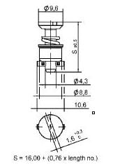 turnlock 4002-10D technical drawing