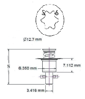 turnlock MS28T3-50S technical drawing