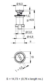 turnlock LN29711-3-25 technical drawing