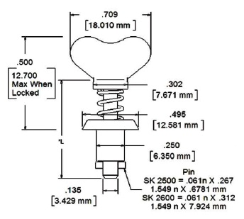 turnlock MS2500-13SW technical drawing