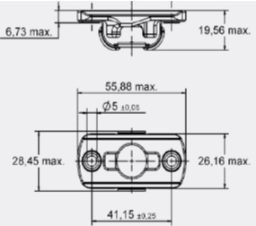 turnlock V34R01-2-1BSNV technical drawing