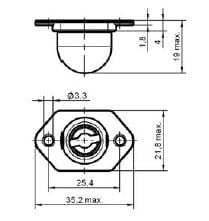turnlock HGRRTFE33T technical drawing
