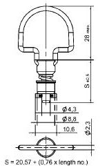 turnlock HGRTLFB-59Z technical drawing