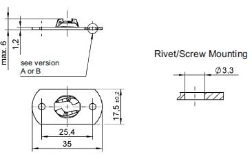 turnlock V50R1-1-1AGV technical drawing