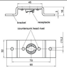 turnlock HHSRBMZ technical drawing