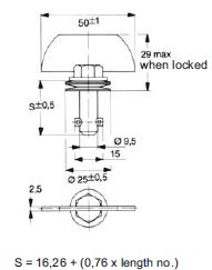 Turnlock HHSTLW-35Z dessin technique