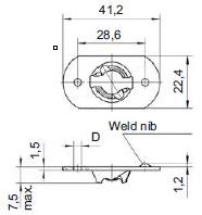 turnlock HHSRF33S technical drawing