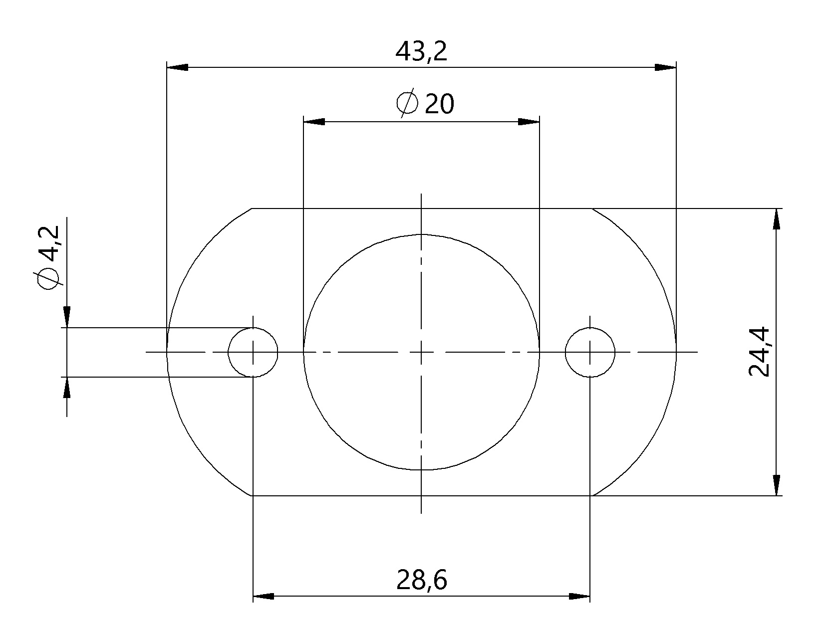 turnlock HHSS20P technical drawing