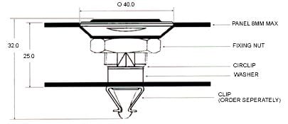 turnlock HSQFTLS250ZB technical drawing