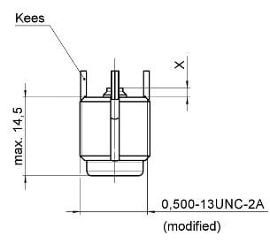 turnlock HSTHRCL05S technical drawing