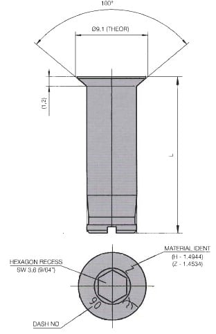 turnlock HSTHTLHR-10S technical drawing