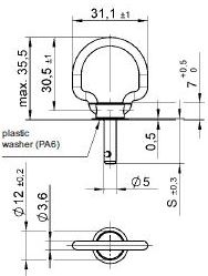 turnlock LEATLFB-21Z technical drawing