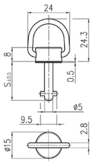 turnlock LEATLFR-9Z technical drawing