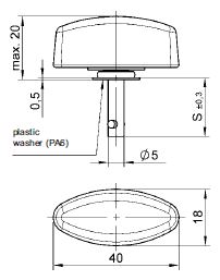 turnlock LEATLWP-27S technical drawing