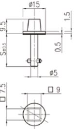 turnlock LEATLSR-65Z technical drawing