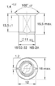 turnlock MTHRTS technical drawing