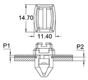 turnlock LOPTLS-1014P technical drawing