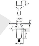 turnlock LPPRTL-0510PB technical drawing