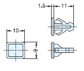 turnlock PR4PK-2 technical drawing