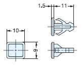 turnlock LPPTLM-11PB technical drawing