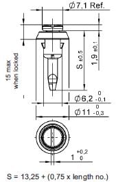turnlock 715S12-05-1BP technical drawing