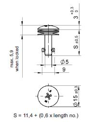 turnlock MHSTLC-2S technical drawing