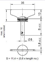 turnlock MHSTLW-52S technical drawing