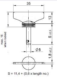 turnlock MHSTLW-7Z technical drawing