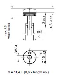 turnlock MHSTLHR-21Z technical drawing