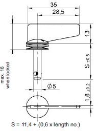 turnlock MHSTLWO-52S technical drawing