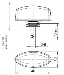 turnlock MHSTLWP-33Z technical drawing