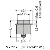turnlock MPPLFTL-3PB technical drawing