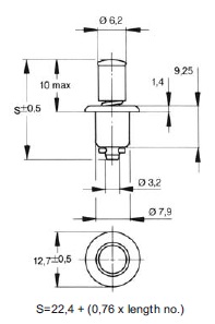 turnlock 15S1-21-1AF technical drawing