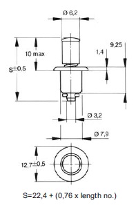 turnlock MPPTL-17N technical drawing