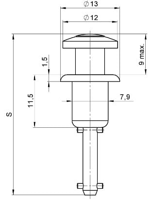 turnlock MPPTLDCB-11Z technical drawing
