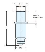 turnlock 120-040-303 technical drawing