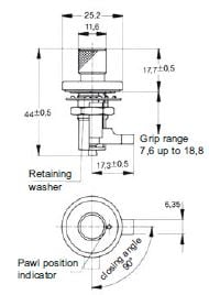 turnlock V965L1-2L1AG technical drawing