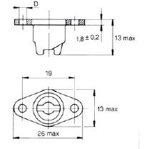 disegno tecnico turnlock MTHR25A