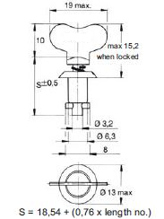 turnlock MTHTLW-7S technical drawing