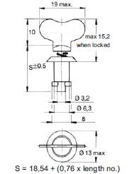 turnlock MTHTLW-19Z technical drawing