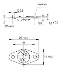 turnlock MTHRF25S technical drawing