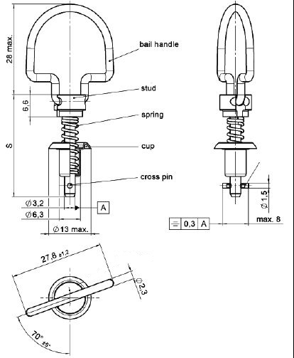 turnlock MTHTLFB-11Z technical drawing