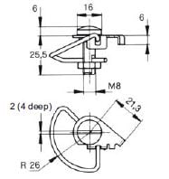 turnlock V964L01-1-1AG technical drawing